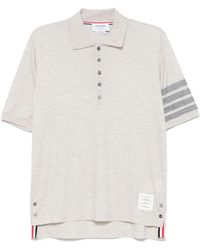 Thom Browne - 4-Bar Poloshirt Aus Wolle - Lyst