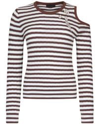 Liu Jo - Striped Cut-Out Sweater - Lyst