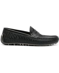 Moschino - Monogram-jacquard Penny Loafers - Lyst
