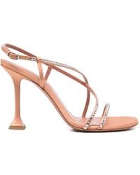 AMINA MUADDI - Sally Crystal-Embellished Sandals - Lyst