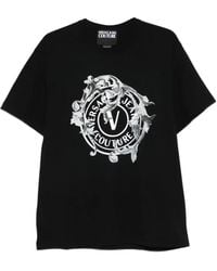 Versace Jeans Couture - Porcelain Barocco-Print Cotton T-Shirt - Lyst