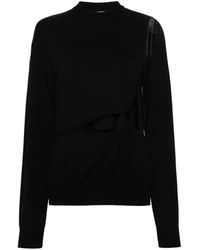 Sportmax - Cut-Out Wool Jumper - Lyst
