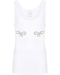 Loulou - Crystal-Bows Tank Top - Lyst