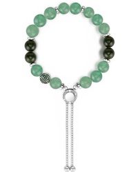Shanghai Tang - Tang Of Wood Jade Beaded Bracelet - Lyst
