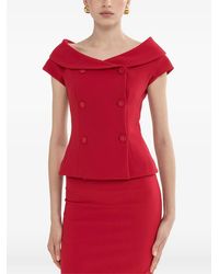 Nissa - Off-Shoulder Fitted Blazer - Lyst