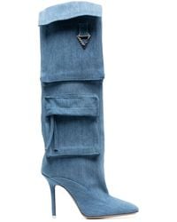 The Attico - Sienna Stiefel im Jeans-Look 105mm - Lyst