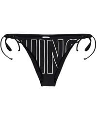 Moschino - Logo-Print Side-Tie Bikini Bottoms - Lyst