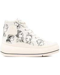 R13 - Kurt Illustration Hi-Top Sneakers - Lyst
