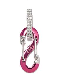 Eera 18kt White Gold Romy Diamond Earring - Pink