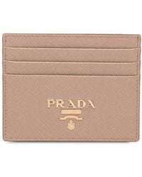 Prada - Compact Front Logo Cardholder - Lyst