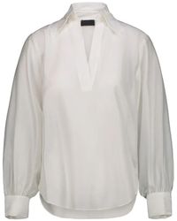 DR. HOPE - V-Neck Long-Sleeve Blouse - Lyst