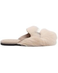 Dolce & Gabbana - Round-Toe Texture Mules - Lyst