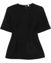 TOTEME - Sculptural Short-Sleeve Scuba Top - Lyst