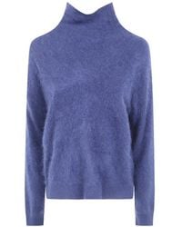 ABSOLUT CASHMERE - Solange Pullover Mit Gebürstetem Finish Und Stehkragen - Lyst
