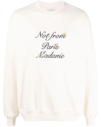 Drole de Monsieur - Text-print Cotton Sweatshirt - Lyst