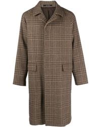 Tagliatore - Checked Single-Breasted Coat - Lyst