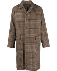 Tagliatore - Checked Single-Breasted Coat - Lyst
