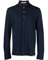 Drumohr - Long-sleeve Cotton Polo Shirt - Lyst