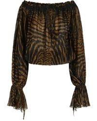 Blumarine - Blouse Met Zebraprint - Lyst