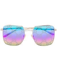 Gucci - Gg-Monogram Square-Frame Sunglasses - Lyst