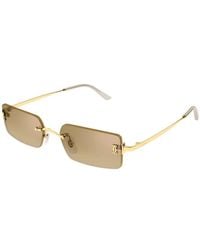 Cartier - Rimless Rectangle-Frame Sunglasses - Lyst