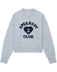 AAPE BY A BATHING AP - Apeebaby Club Intarsia-Knit Sweater - Lyst