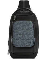 Piquadro - Gesteppter Rucksack Mit Wirbelprint - Lyst