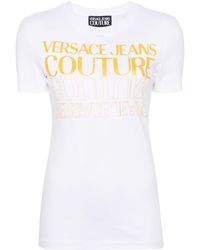 Versace - Katoenen T-shirt Met Logo - Lyst