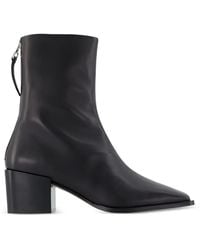 Aeyde - Amina Square-Toe Ankle Boots - Lyst