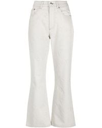 Stella McCartney - Flared High-Waist Broek Met Logo - Lyst