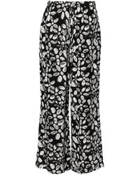 Marni - Straight Broek Met Bloemenprint - Lyst