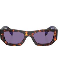 Prada - Tortoiseshell-Effect Geometric Sunglasses - Lyst
