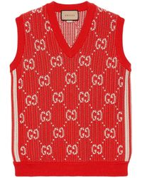 Gucci - GG Jacquard Knitted Vest - Lyst