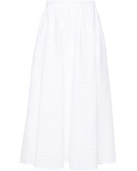 MSGM - Seersucker-embellished Skirt - Lyst