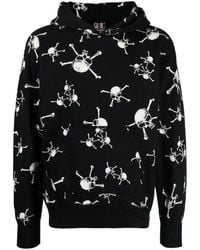 SAINT Mxxxxxx - Skull-Print Cotton Hoodie - Lyst