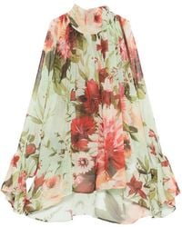 La Petite Robe Di Chiara Boni - Floral Ruffled Shirt - Lyst