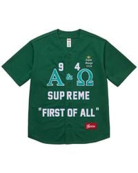 Supreme - Alpha Omega Baseball Jersey Shirt - Lyst