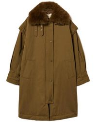Twinset - Parka Con Cuello De Pelo Artificial - Lyst