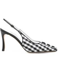 Manolo Blahnik - Alexa Check-Pattern Heeled Pumps - Lyst