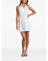 Hevron - Vestido Con Cuello Halter Y Botones - Lyst