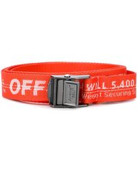 OFF WHITE Tie Down Industrial Belt Letter Embroidered Nylon Canvas Inspired Belt