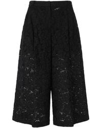Valentino Garavani - Floral-Lace Wide-Leg Trousers - Lyst