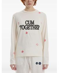 Carne Bollente - Cum Again? Slogan-Print Long-Sleeve T-Shirt - Lyst