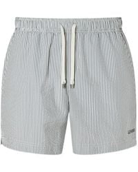 ZEGNA - Striped Swim Trunks - Lyst