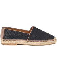 Brunello Cucinelli - Suede-Trimmed Raffia Espadrilles - Lyst