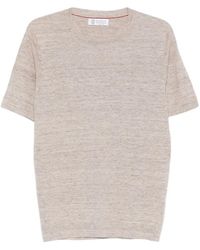 Brunello Cucinelli - Linen Blend Sweater - Lyst
