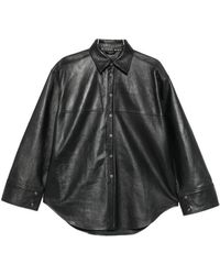 Haikure - Leather Oversized Jacket - Lyst