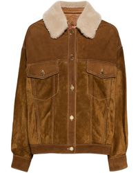 Golden Goose - Db Leather Suede Jacket Tobacco - Lyst