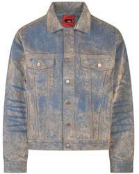 Kidsuper - Floral-Print Flock Denim Jacket - Lyst
