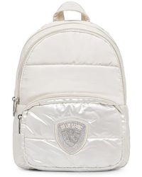 Blauer - Quilted Crystal-Embellished Backpack - Lyst